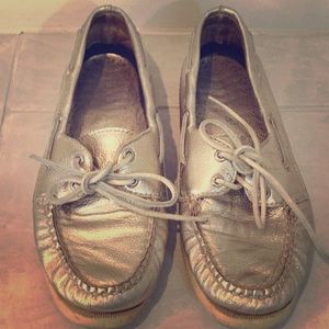 Gold Sperry Topsiders